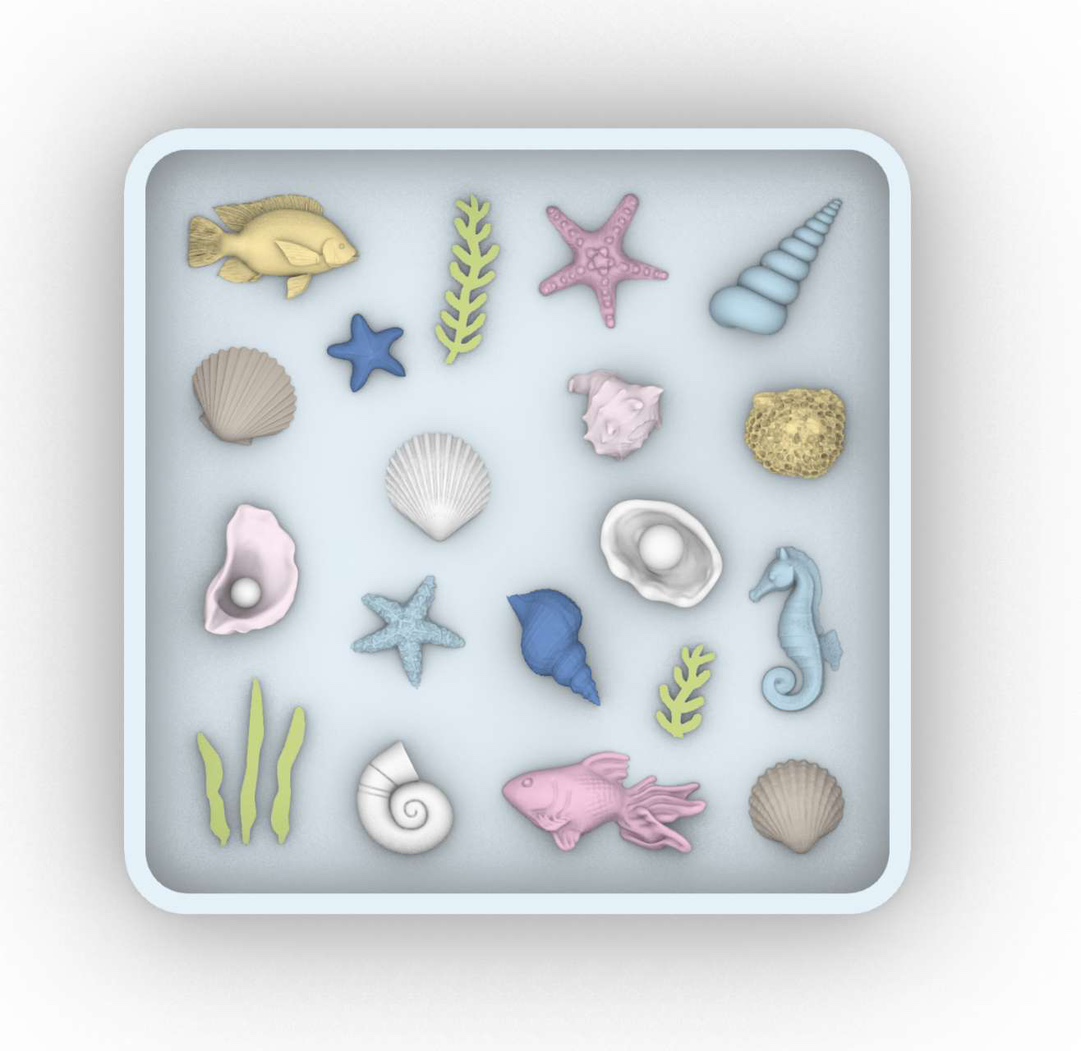 Silicone Mold Ocean - Molde de silicona para accesorios de