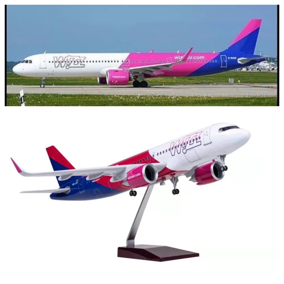 Resin Art For Kids - Modelo de avión Wizzair 47cm 1/80