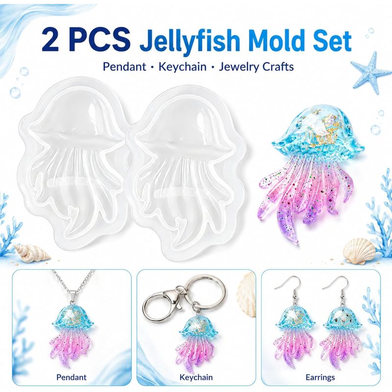 Silicone Mold Ocean - 2 juegos de moldes de resina