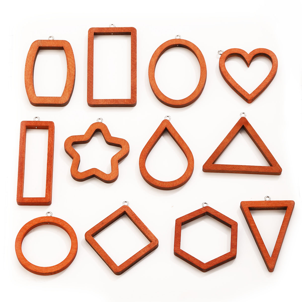 Resin Art Store - 10PCS Dijes Geométricos de Madera Triangulares