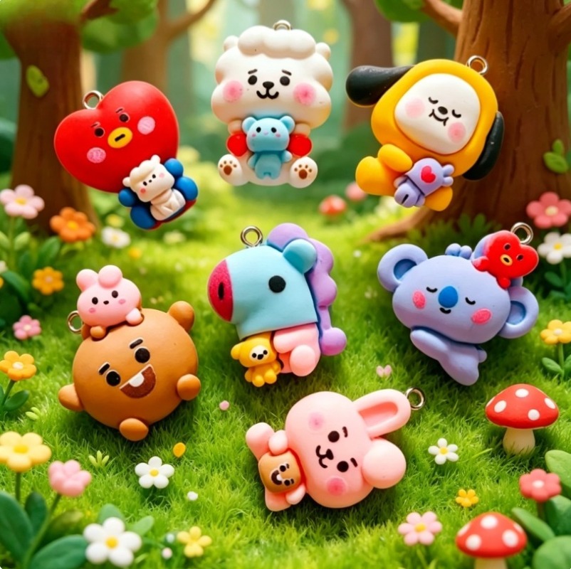 7 piezas de dijes de resina BT - Resin Art Store reseña y precio