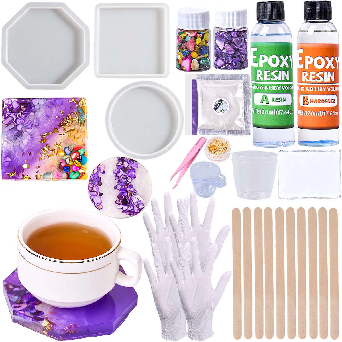 Kit para Hacer Posavasos de Re - Epoxy Resin Ab reseña y precio