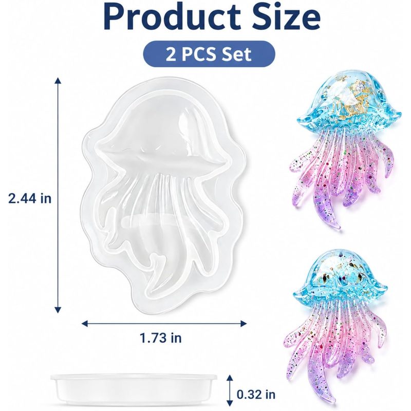 2 juegos de moldes de resina c - Silicone Mold Ocean reseña y precio