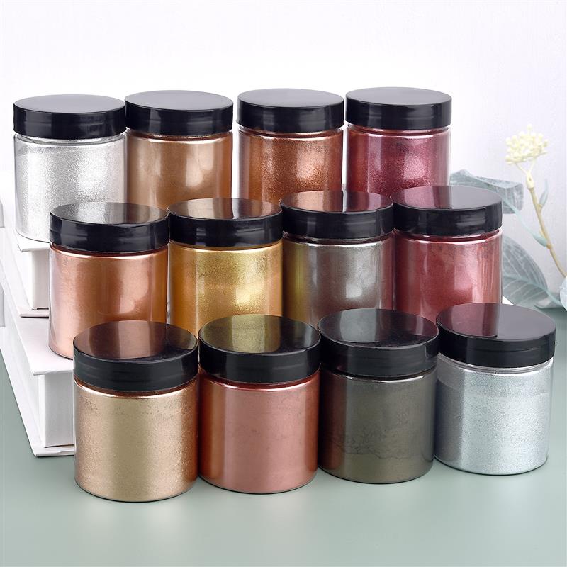 50g brillo metálico oro plata  - Resin Art Letters reseña y precio