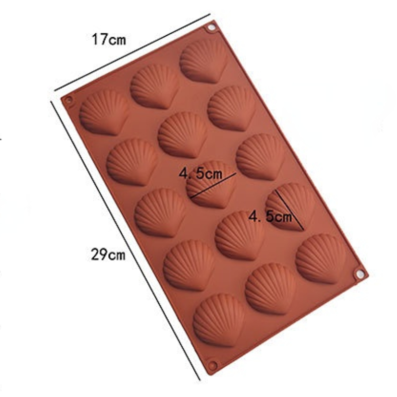 Molde de pastel Madeleine de c - Silicone Mold Ocean reseña y precio